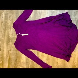 Purple long sleeve tshirt dress